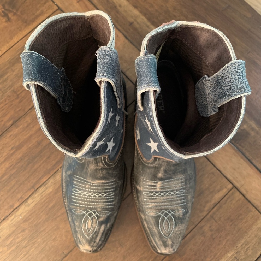 Womens Roper American Flag Ankle Boots - Picture 3 of 6